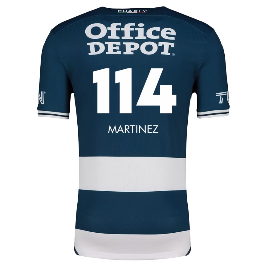 Kids Football Jesús Martínez #114 Blue White Home Jersey 2024/25 T-Shirt Australia