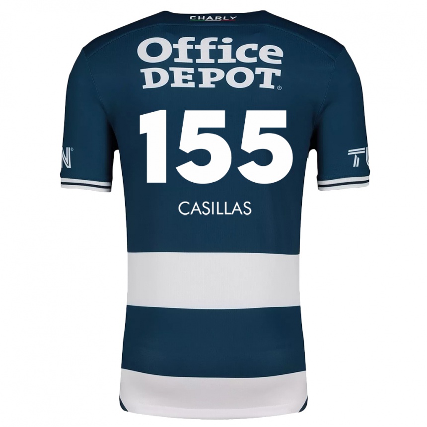 Kids Football Johan Casillas #155 Blue White Home Jersey 2024/25 T-Shirt Australia