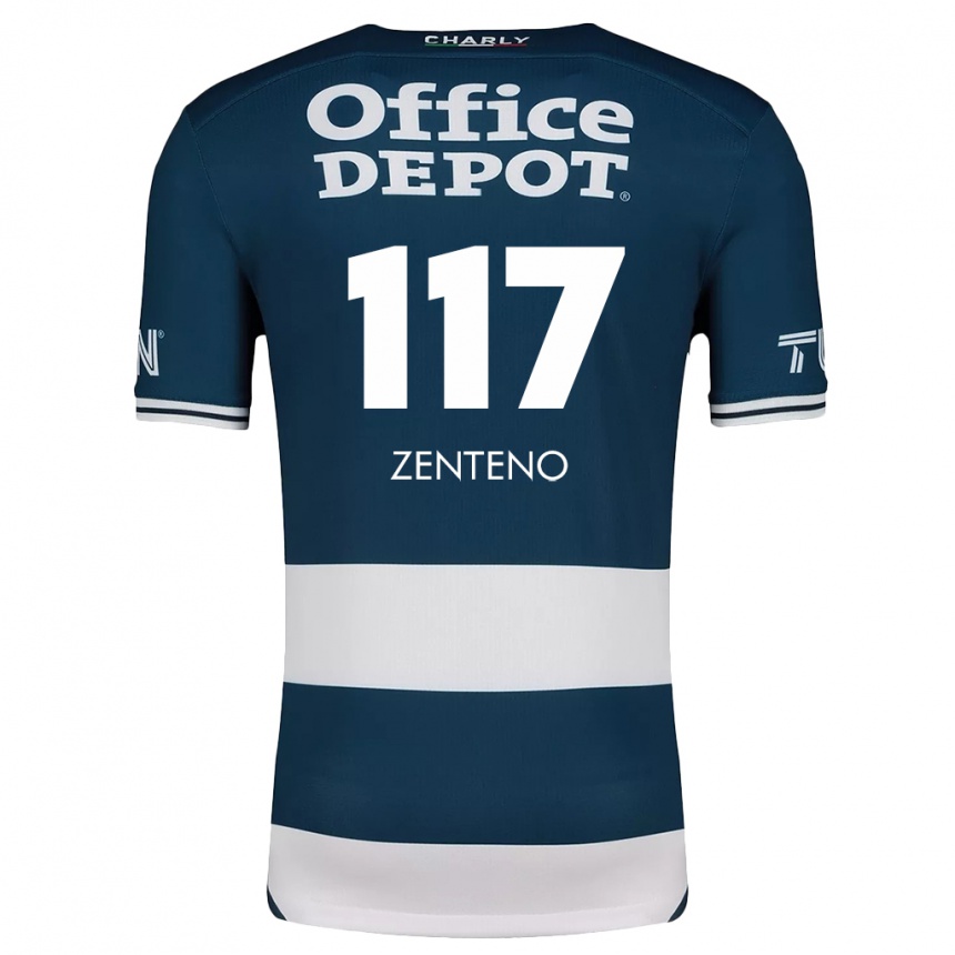 Kids Football Gustavo Zenteno #117 Blue White Home Jersey 2024/25 T-Shirt Australia