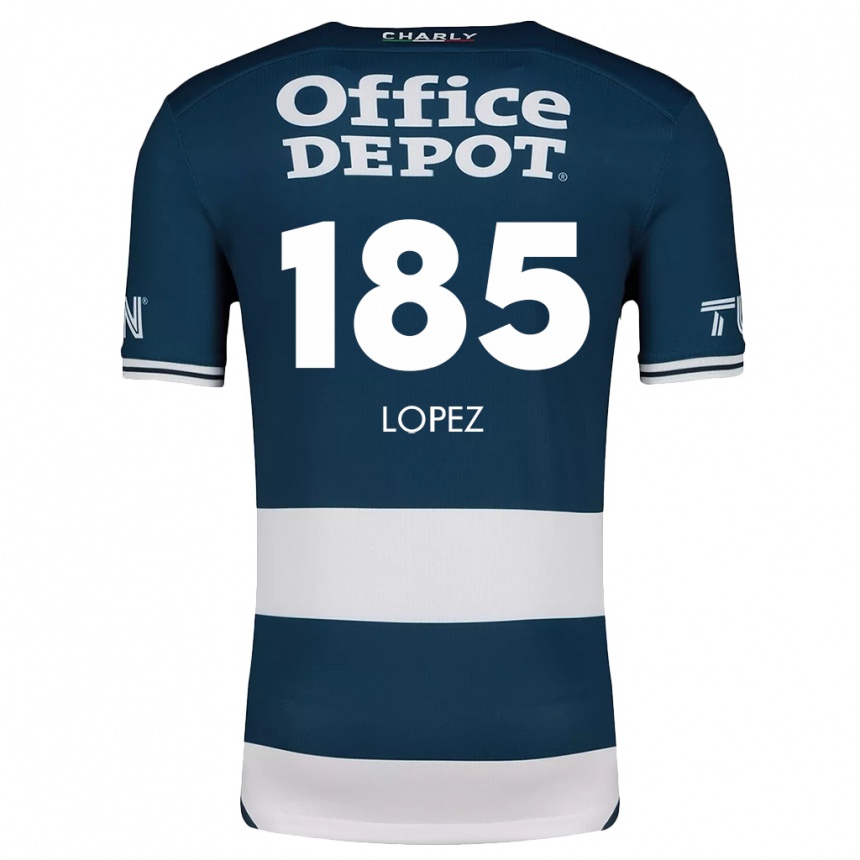 Kids Football René López #185 Blue White Home Jersey 2024/25 T-Shirt Australia