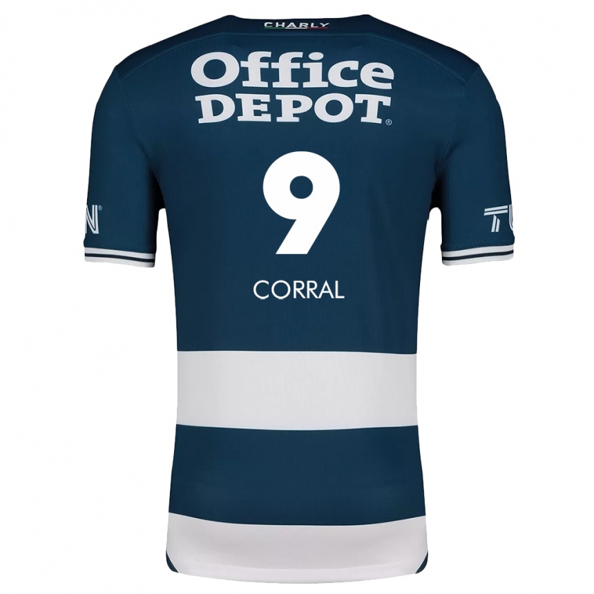 Kids Football Charlyn Corral #9 Blue White Home Jersey 2024/25 T-Shirt Australia