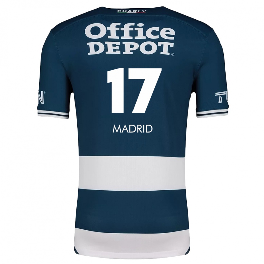 Kids Football Yanín Madrid #17 Blue White Home Jersey 2024/25 T-Shirt Australia