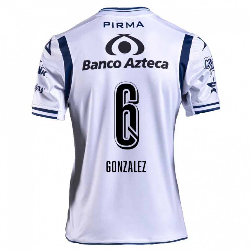 Kids Football Pablo González #6 White Navy Blue Home Jersey 2024/25 T-Shirt Australia