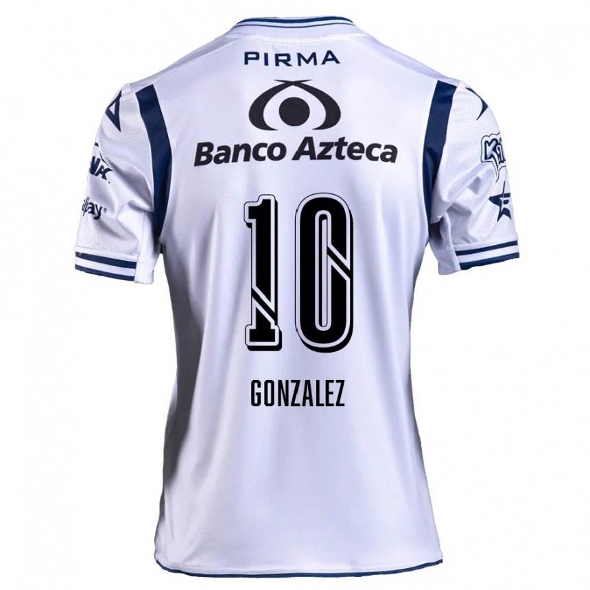 Kids Football Jair González #10 White Navy Blue Home Jersey 2024/25 T-Shirt Australia