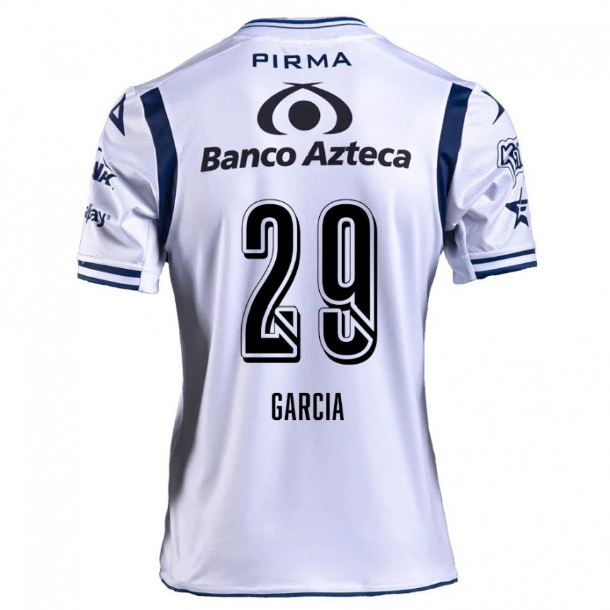 Kids Football Emiliano García #29 White Navy Blue Home Jersey 2024/25 T-Shirt Australia