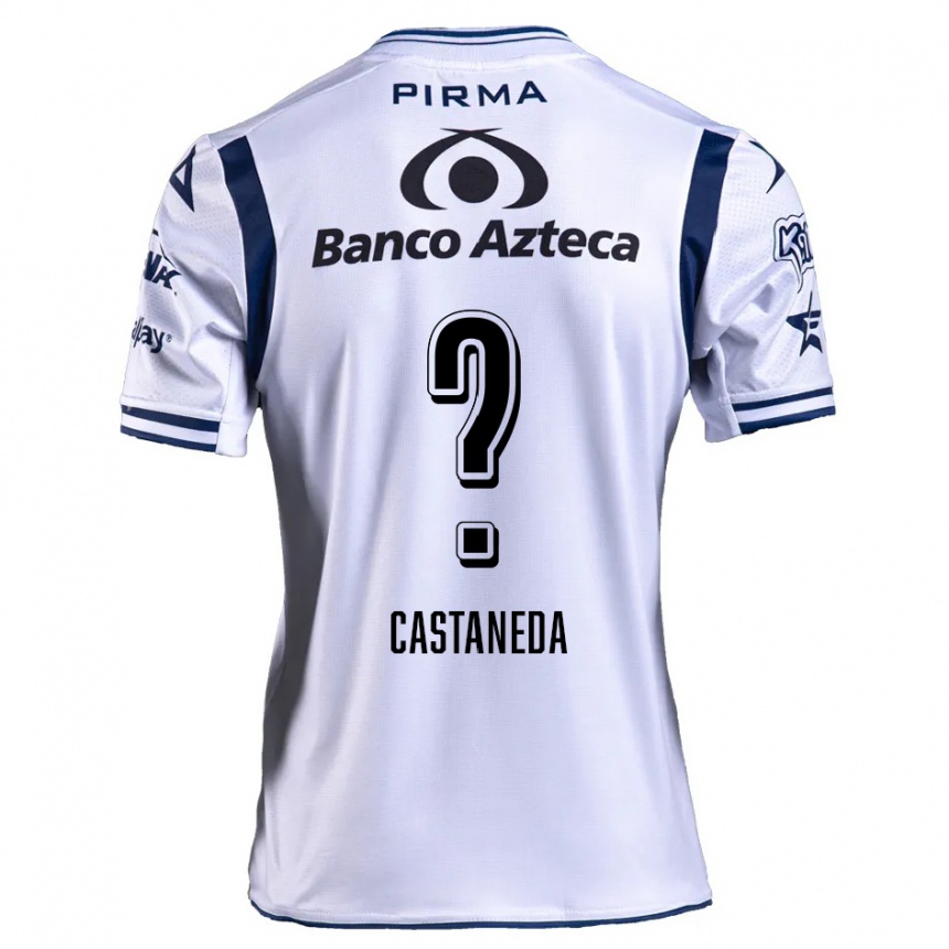 Kids Football Christian Castañeda #0 White Navy Blue Home Jersey 2024/25 T-Shirt Australia