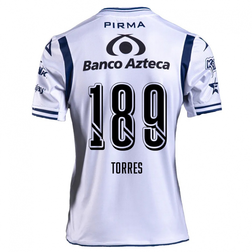 Kids Football Dylan Torres #189 White Navy Blue Home Jersey 2024/25 T-Shirt Australia