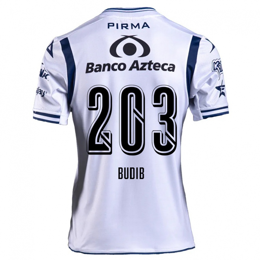 Kids Football Pedro Budib #203 White Navy Blue Home Jersey 2024/25 T-Shirt Australia