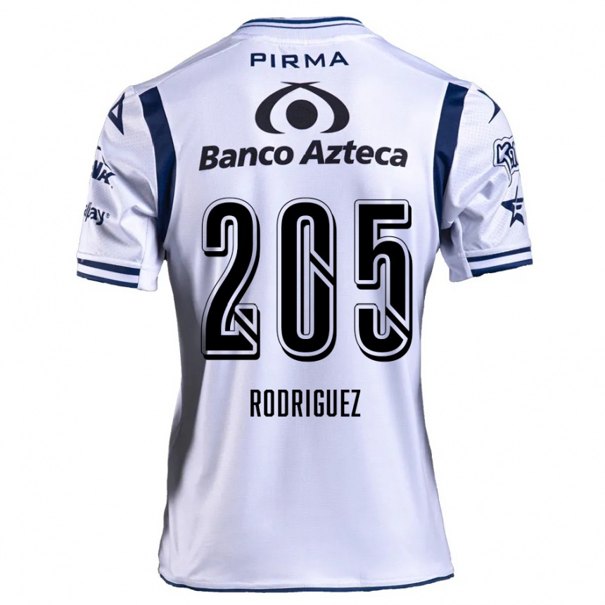 Kids Football Alberto Rodríguez #205 White Navy Blue Home Jersey 2024/25 T-Shirt Australia