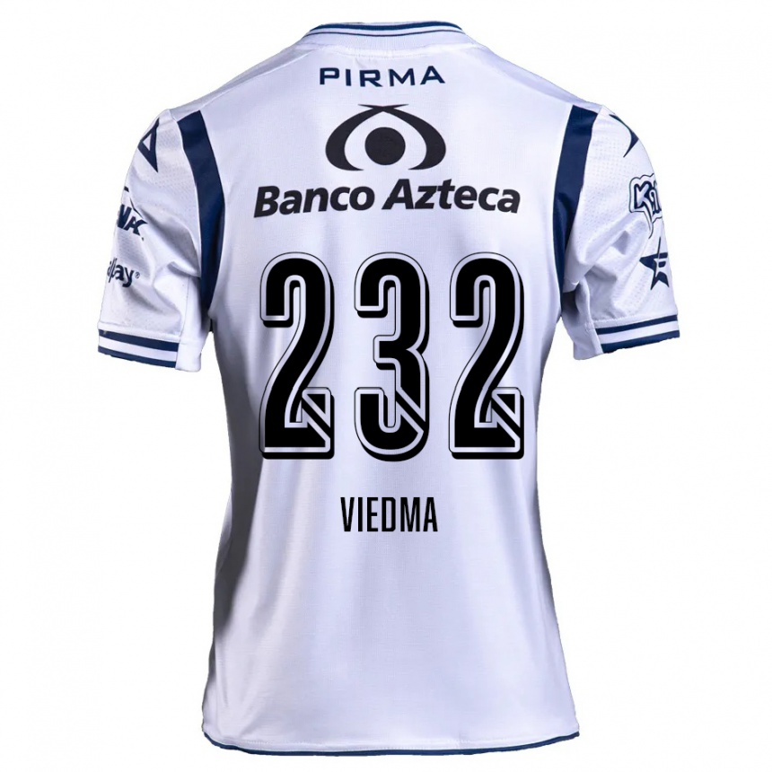 Kids Football Alvar Viedma #232 White Navy Blue Home Jersey 2024/25 T-Shirt Australia