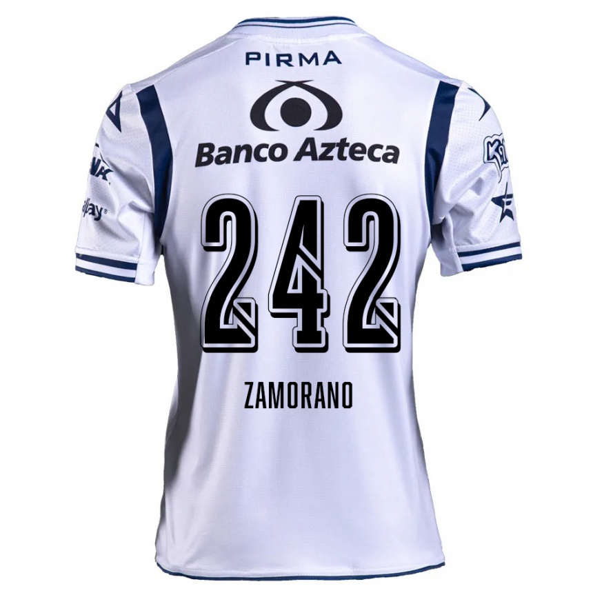 Kids Football Leonardo Zamorano #242 White Navy Blue Home Jersey 2024/25 T-Shirt Australia