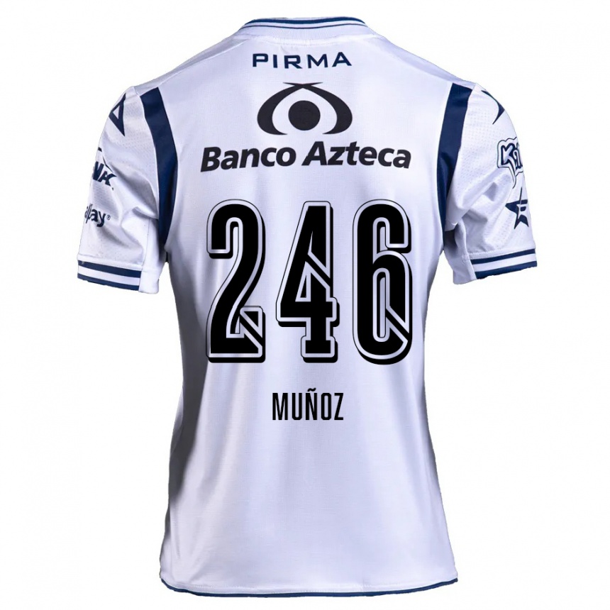 Kids Football Zamier Muñoz #246 White Navy Blue Home Jersey 2024/25 T-Shirt Australia