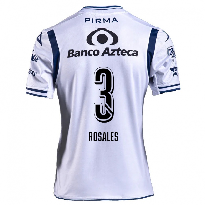 Kids Football Fátima Rosales #3 White Navy Blue Home Jersey 2024/25 T-Shirt Australia