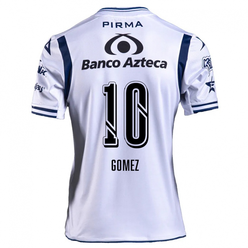 Kids Football Savianna Gómez #10 White Navy Blue Home Jersey 2024/25 T-Shirt Australia