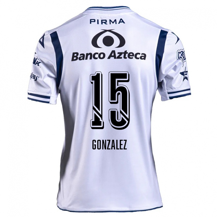 Kids Football Jaqueline González #15 White Navy Blue Home Jersey 2024/25 T-Shirt Australia