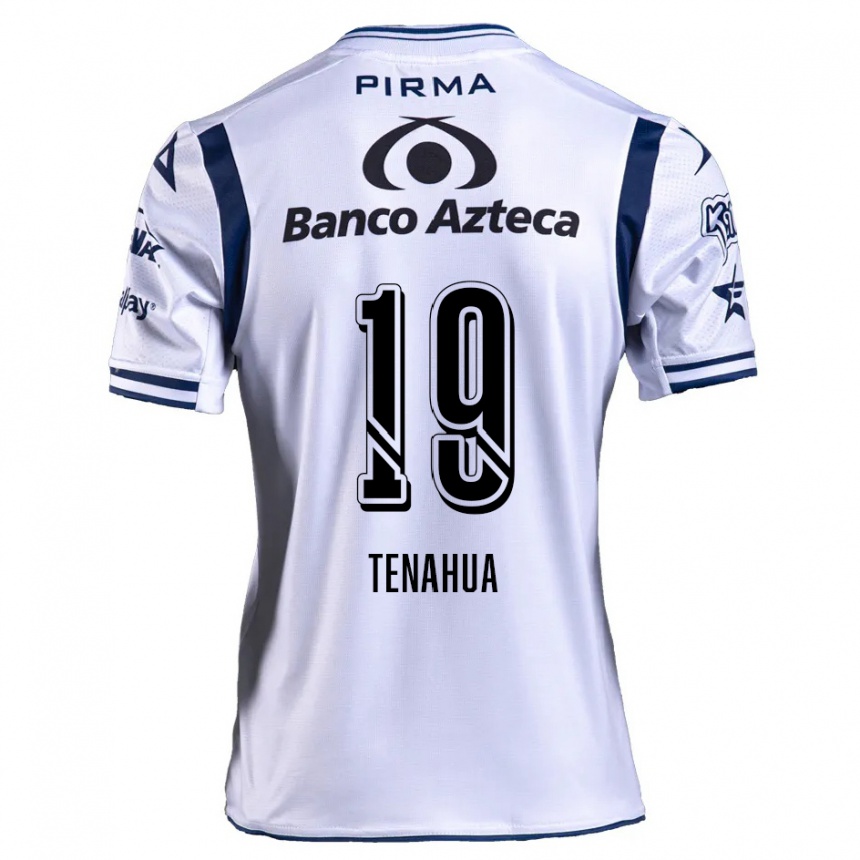 Kids Football Itzia Tenahua #19 White Navy Blue Home Jersey 2024/25 T-Shirt Australia