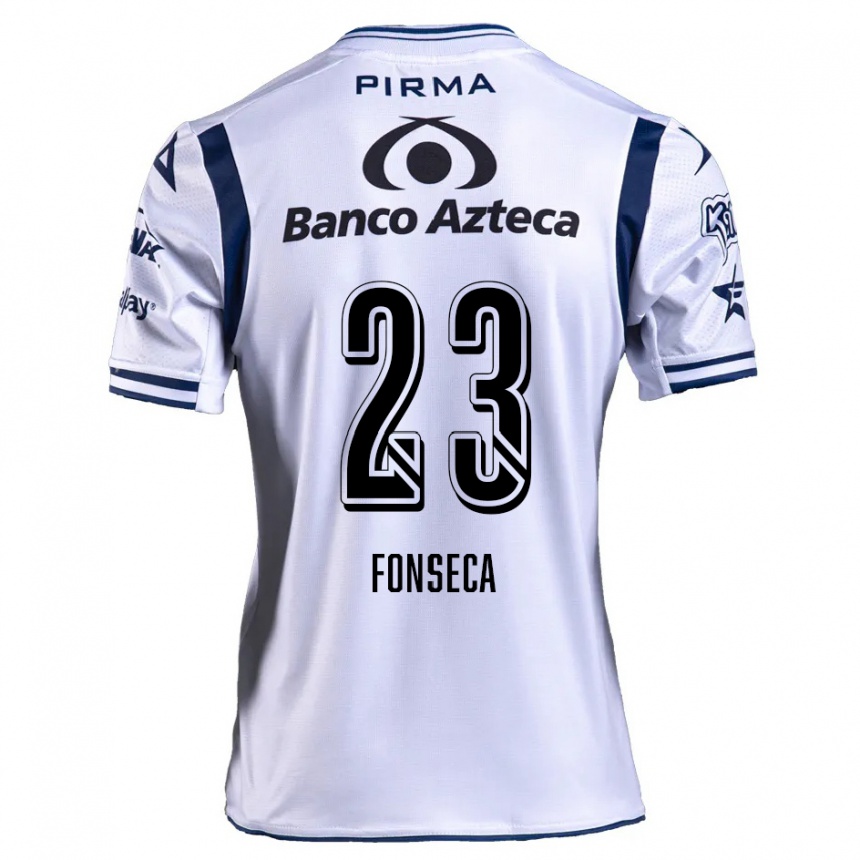 Kids Football Camila Fonseca #23 White Navy Blue Home Jersey 2024/25 T-Shirt Australia