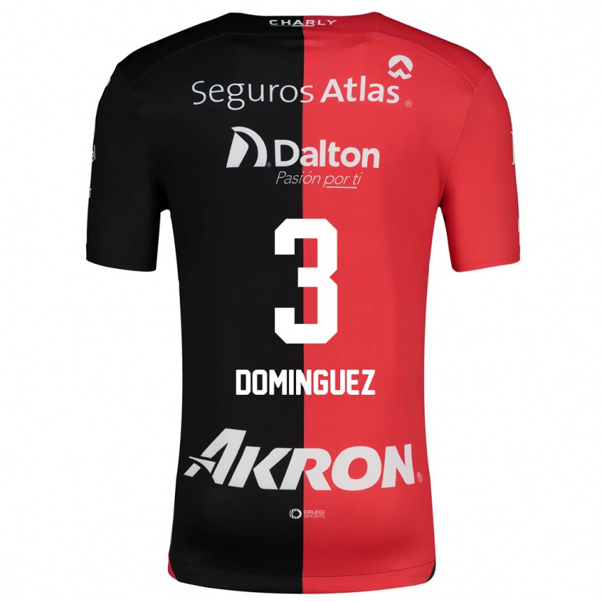 Kids Football Idekel Domínguez #3 Red Black Home Jersey 2024/25 T-Shirt Australia