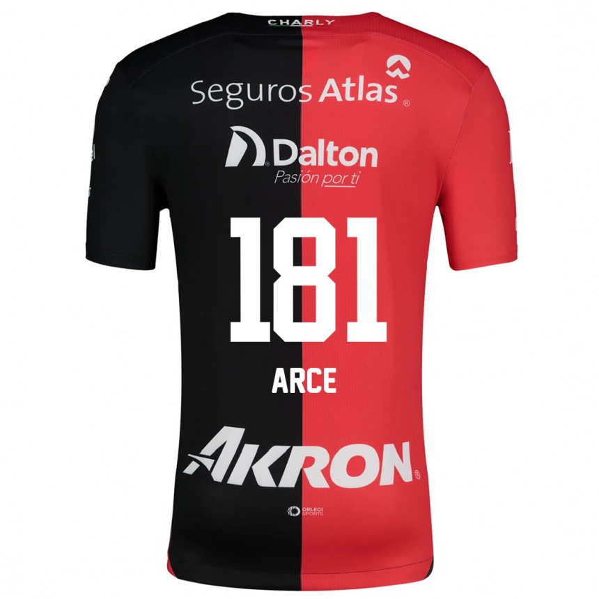 Kids Football Edson Arce #181 Red Black Home Jersey 2024/25 T-Shirt Australia