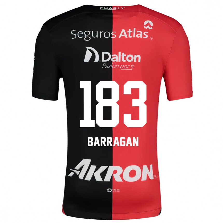 Kids Football Roberto Barragán #183 Red Black Home Jersey 2024/25 T-Shirt Australia