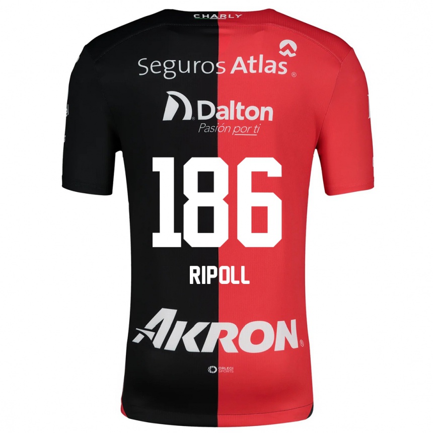 Kids Football Alonso Ripoll #186 Red Black Home Jersey 2024/25 T-Shirt Australia