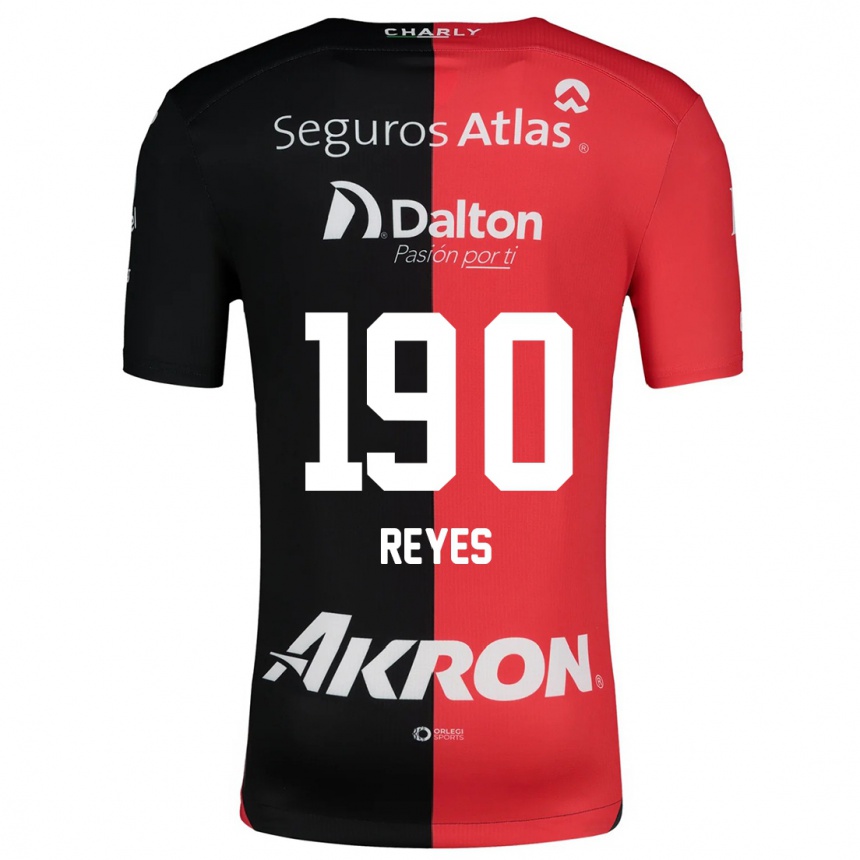 Kids Football Óscar Reyes #190 Red Black Home Jersey 2024/25 T-Shirt Australia