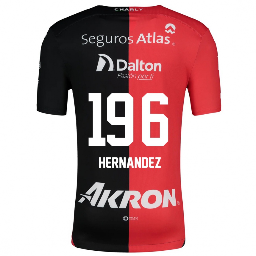 Kids Football Miguel Hernández #196 Red Black Home Jersey 2024/25 T-Shirt Australia