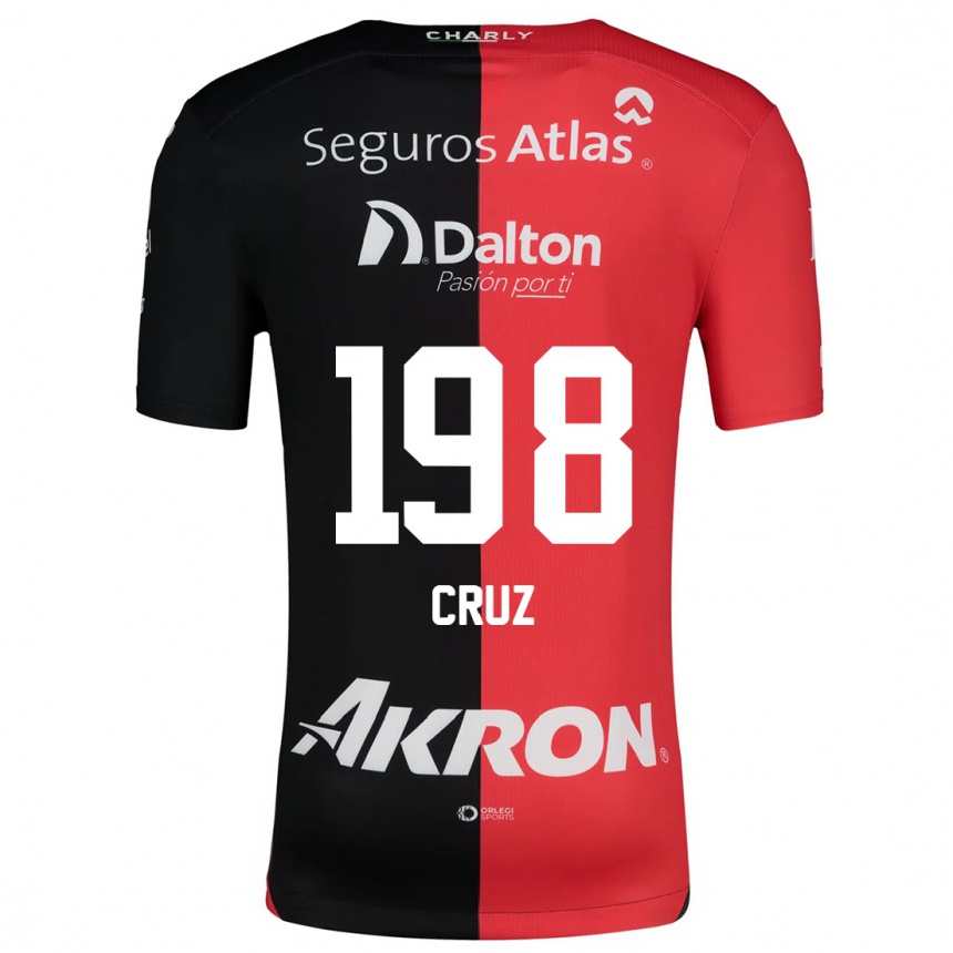 Kids Football Carlos Cruz #198 Red Black Home Jersey 2024/25 T-Shirt Australia