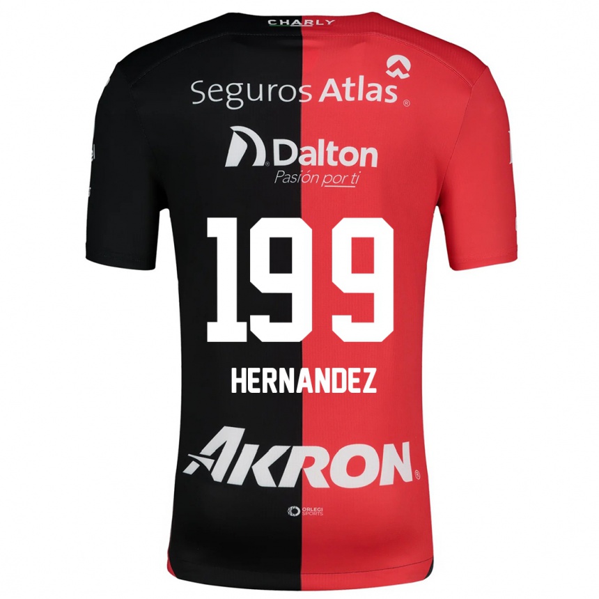 Kids Football Sergio Hernández #199 Red Black Home Jersey 2024/25 T-Shirt Australia