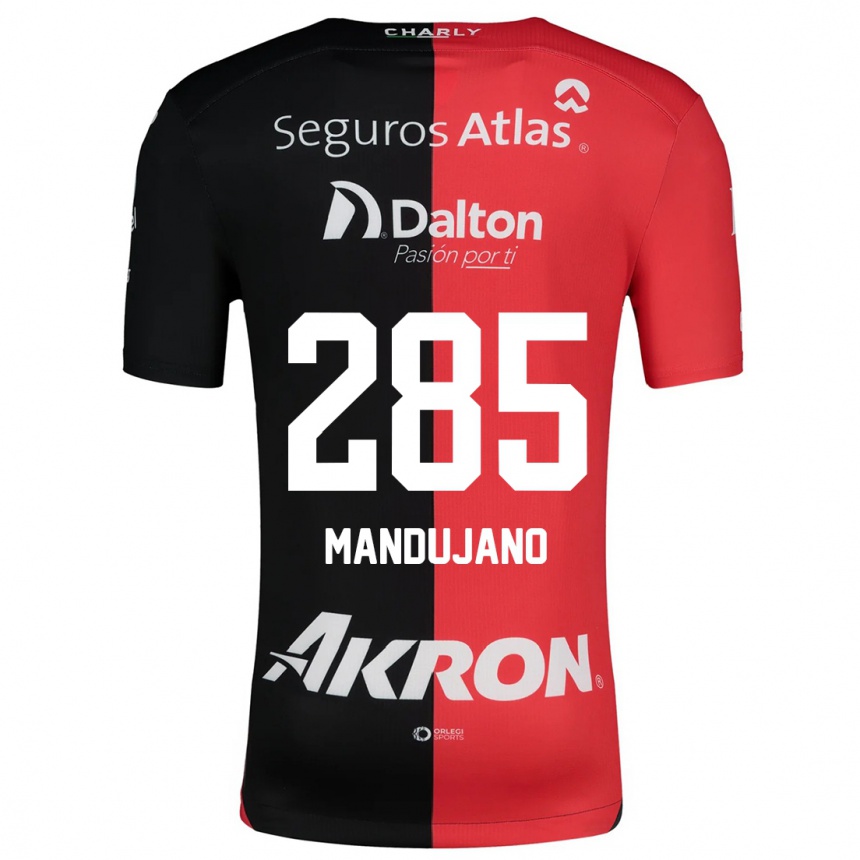 Kids Football Sebastián Mandujano #285 Red Black Home Jersey 2024/25 T-Shirt Australia