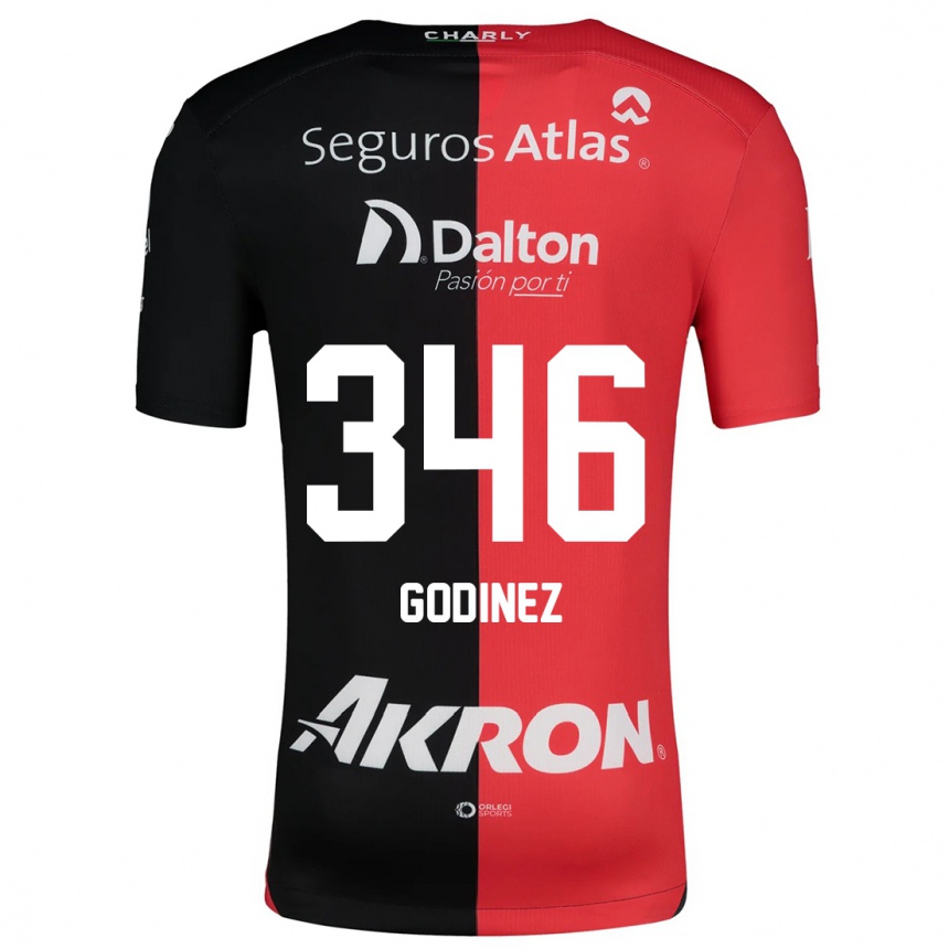 Kids Football Olmo Godínez #346 Red Black Home Jersey 2024/25 T-Shirt Australia