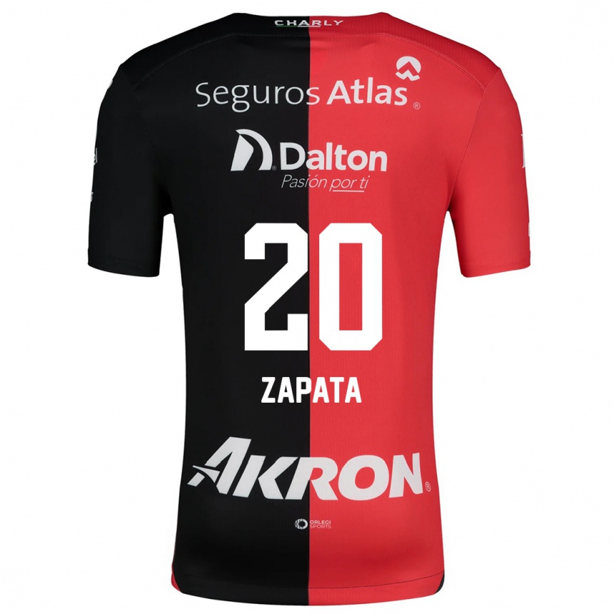 Kids Football Juan Zapata #20 Red Black Home Jersey 2024/25 T-Shirt Australia