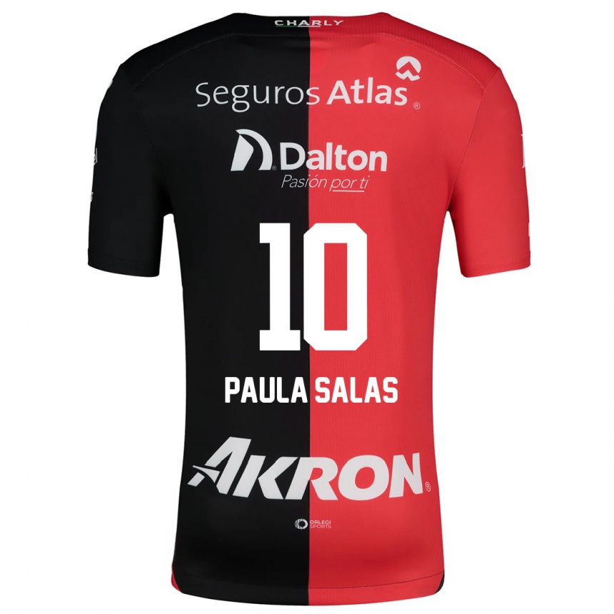 Kids Football María Paula Salas #10 Red Black Home Jersey 2024/25 T-Shirt Australia