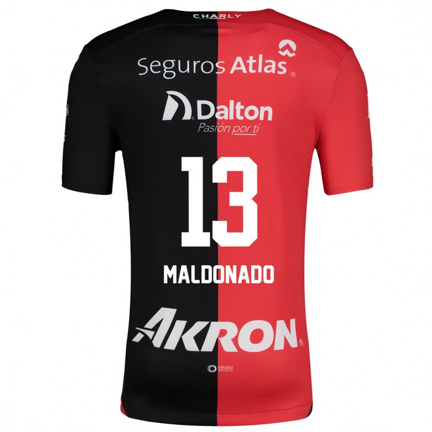 Kids Football Maritza Maldonado #13 Red Black Home Jersey 2024/25 T-Shirt Australia