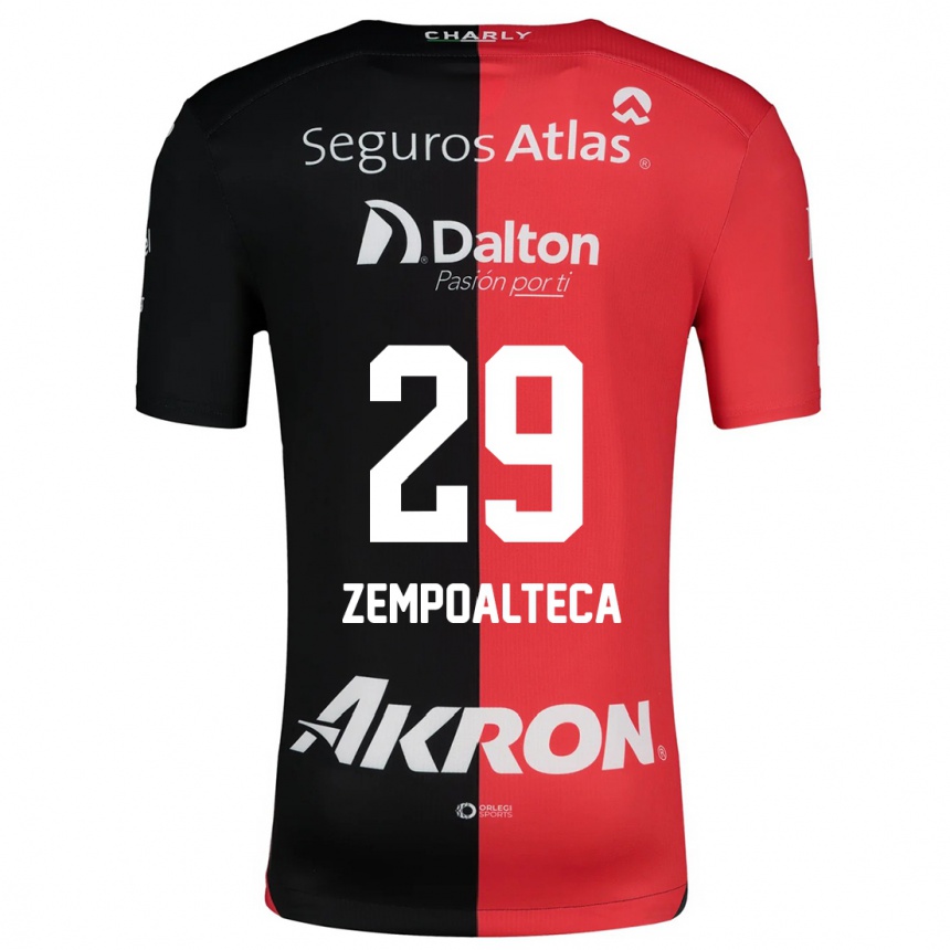 Kids Football Karla Zempoalteca #29 Red Black Home Jersey 2024/25 T-Shirt Australia