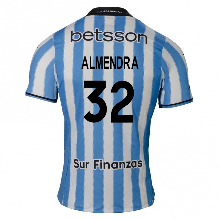 Kids Football Agustin Almendra #32 Blue White Black Home Jersey 2024/25 T-Shirt Australia