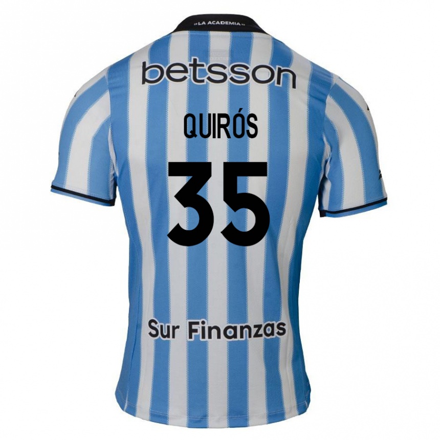 Kids Football Santiago Quirós #35 Blue White Black Home Jersey 2024/25 T-Shirt Australia