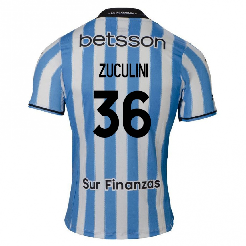 Kids Football Bruno Zuculini #36 Blue White Black Home Jersey 2024/25 T-Shirt Australia