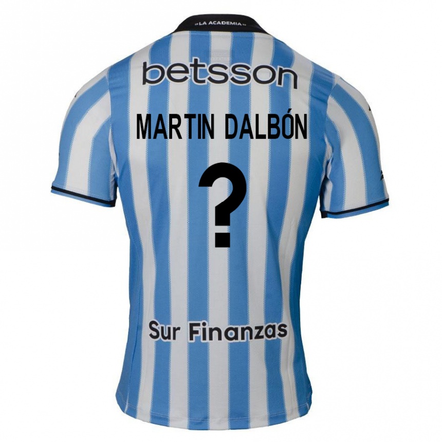 Kids Football Juan Martin Dalbón #0 Blue White Black Home Jersey 2024/25 T-Shirt Australia