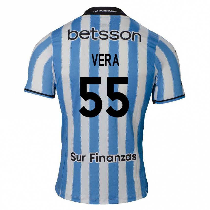 Kids Football Santino Vera #55 Blue White Black Home Jersey 2024/25 T-Shirt Australia