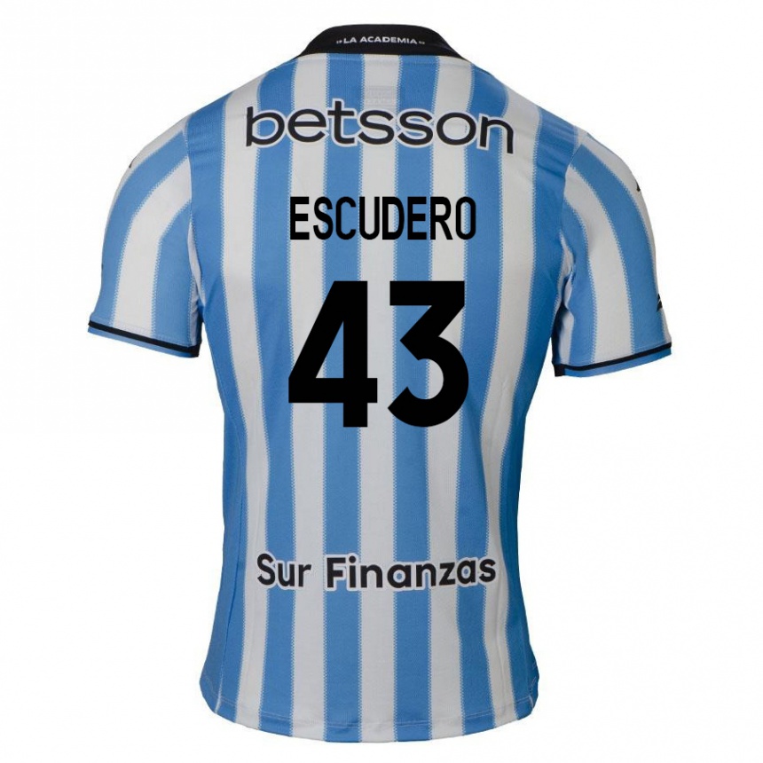 Kids Football Gonzalo Escudero #43 Blue White Black Home Jersey 2024/25 T-Shirt Australia