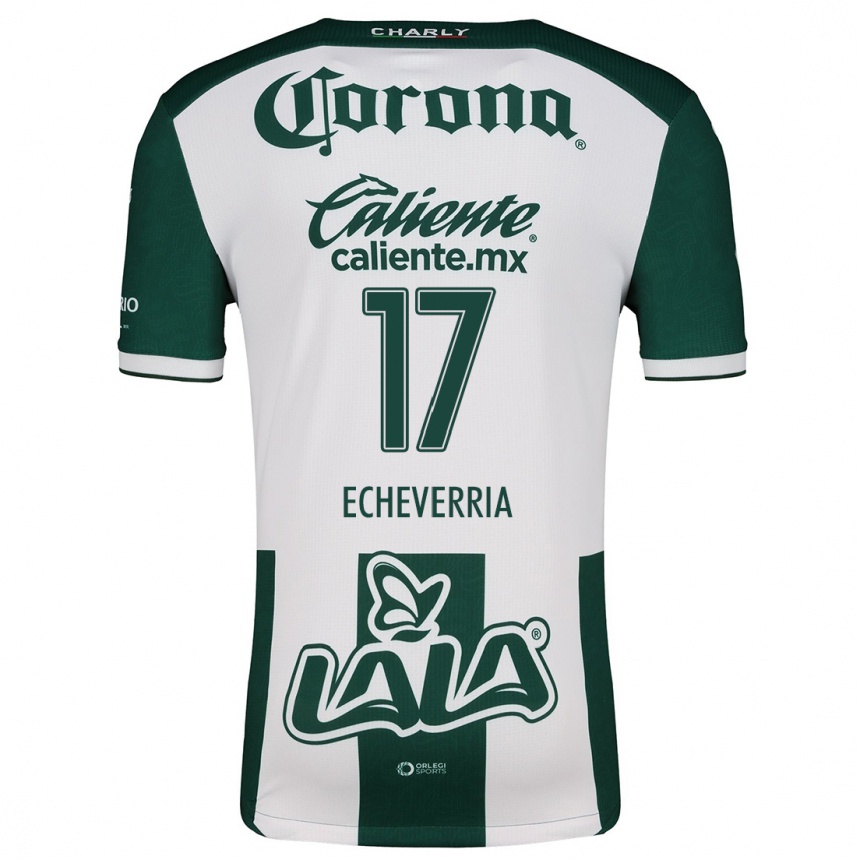 Kids Football Emmanuel Echeverría #17 Green White Home Jersey 2024/25 T-Shirt Australia