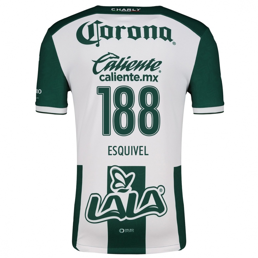 Kids Football Bruno Esquivel #188 Green White Home Jersey 2024/25 T-Shirt Australia