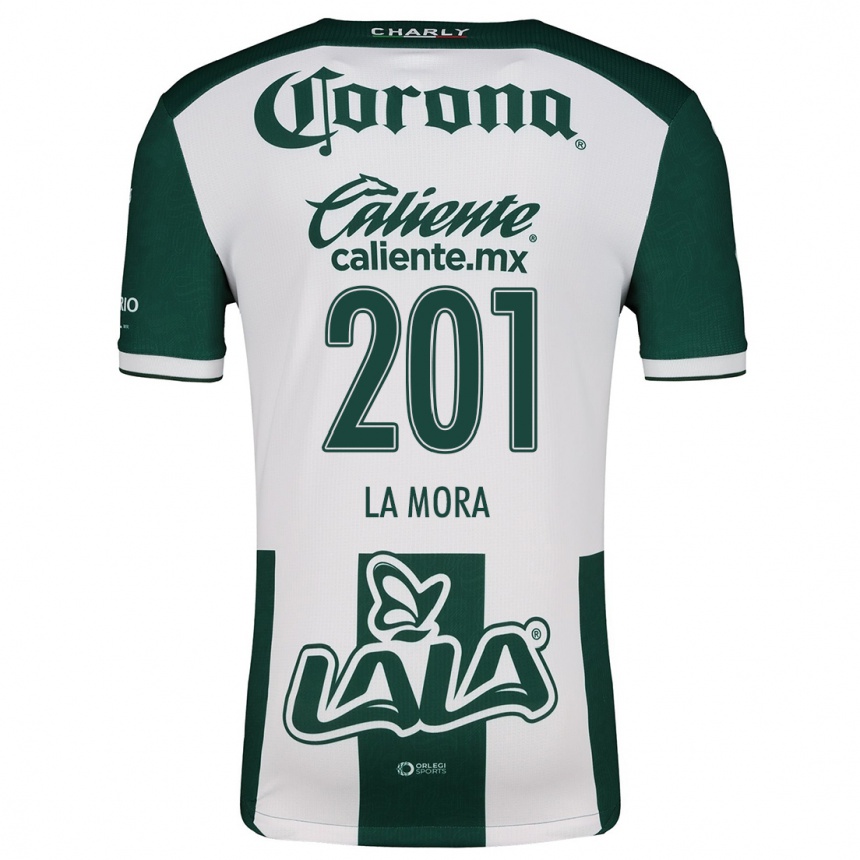 Kids Football Luis De La Mora #201 Green White Home Jersey 2024/25 T-Shirt Australia