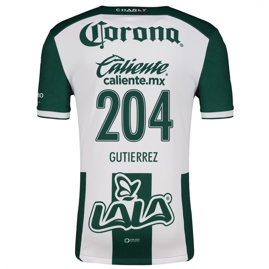 Kids Football Gabriel Gutiérrez #204 Green White Home Jersey 2024/25 T-Shirt Australia