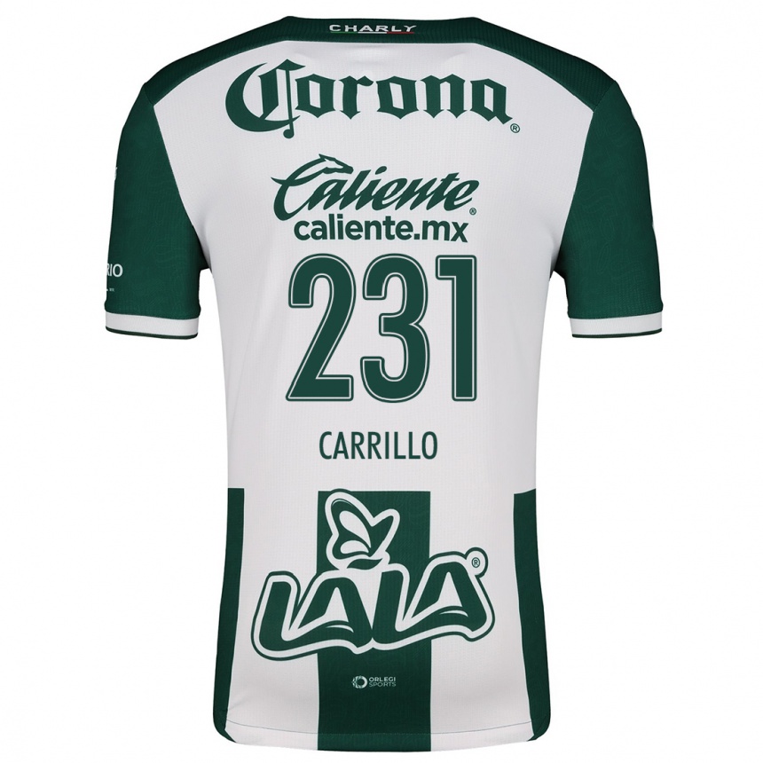 Kids Football Ángel Carrillo #231 Green White Home Jersey 2024/25 T-Shirt Australia