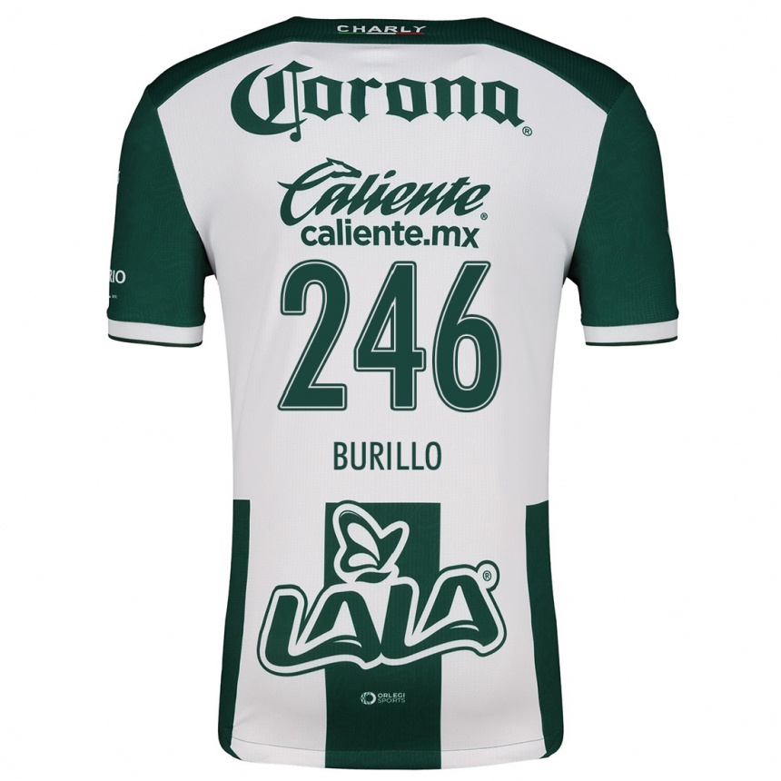 Kids Football Juan Burillo #246 Green White Home Jersey 2024/25 T-Shirt Australia