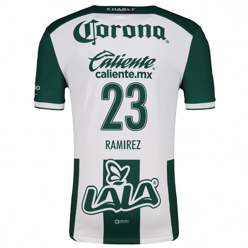 Kids Football Alexxandra Ramírez #23 Green White Home Jersey 2024/25 T-Shirt Australia