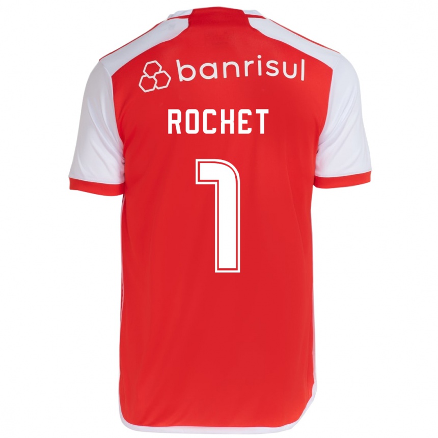 Kids Football Sergio Rochet #1 Red White Home Jersey 2024/25 T-Shirt Australia