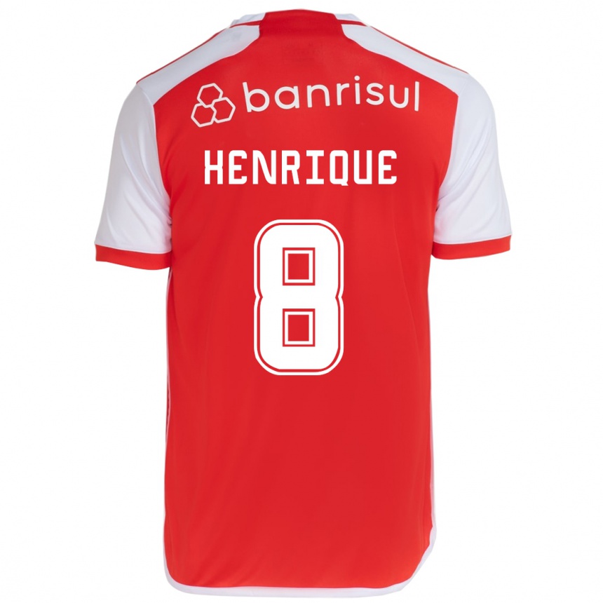 Kids Football Bruno Henrique #8 Red White Home Jersey 2024/25 T-Shirt Australia